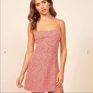 Reformation Pink Floral Mini Dress